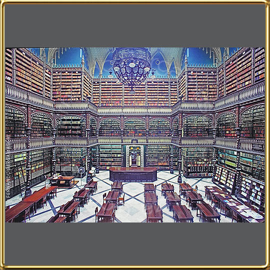 library at Real Gabinete Portugues de Leitura in Rio de Janeiro