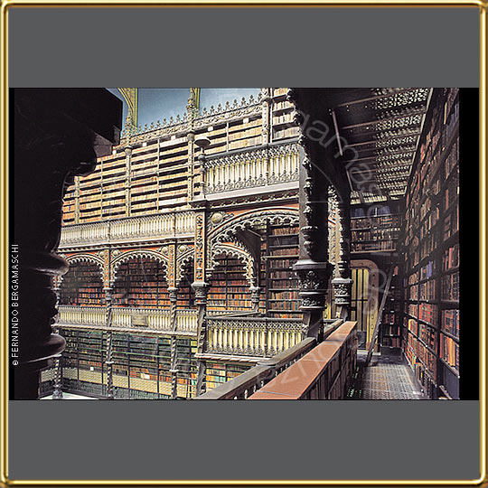 Library bookshelves at Real Gabinete Portugues de Leitura