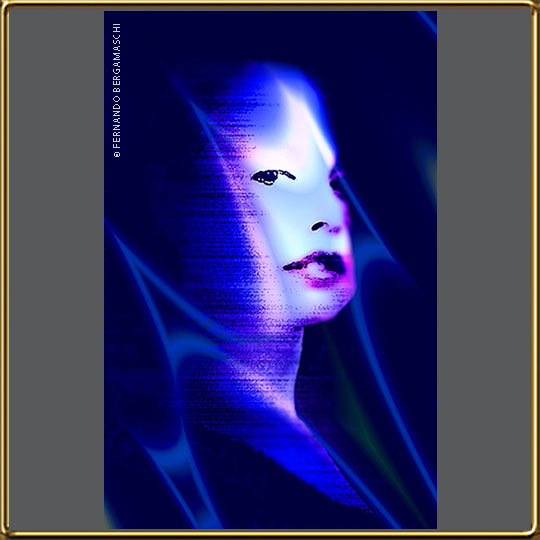 futuristic girl portrait